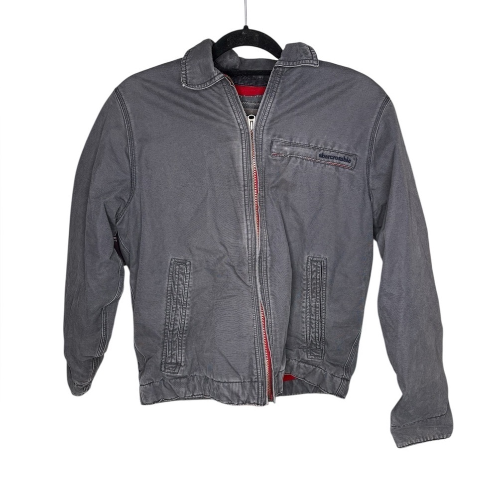 Abercrombie men’s Reliable Outdoor Goods jacket in gray size XL